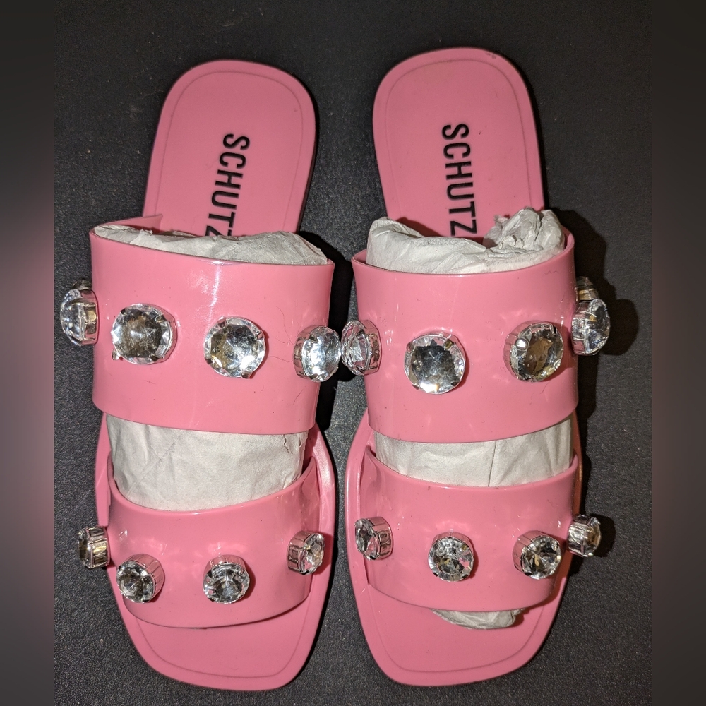 COPY - Brand New Schutz Barbie Pink Large Jewel Sandals Size 7